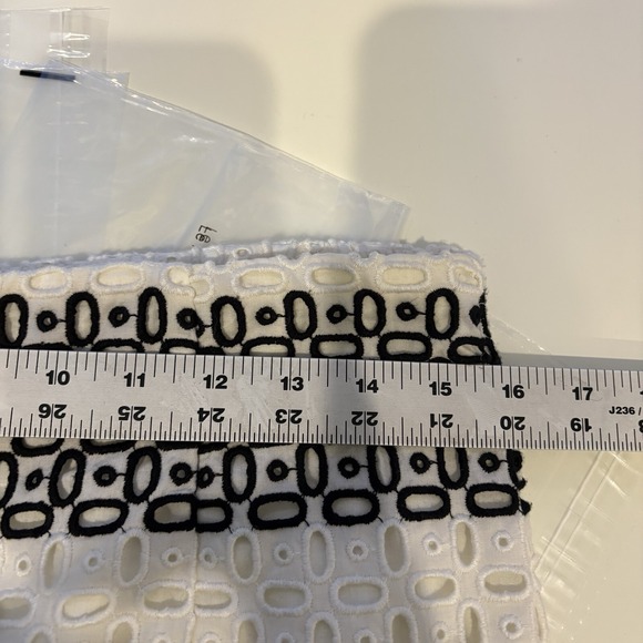 Antonio Melani Womens Midi Skirt Crop Top Set 8 Giant Eyelet Embroidered Coastal - Picture 8 of 9